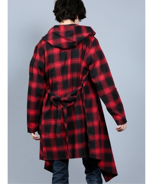 semantic design(セマンティックデザイン)の「セマンティックデザイン/semantic design チェック柄 フードコーディガン(カーディガン/ボレロ・メンズ・レッド/ブラック・LARGE/MEDIUM)」の10枚目の写真
