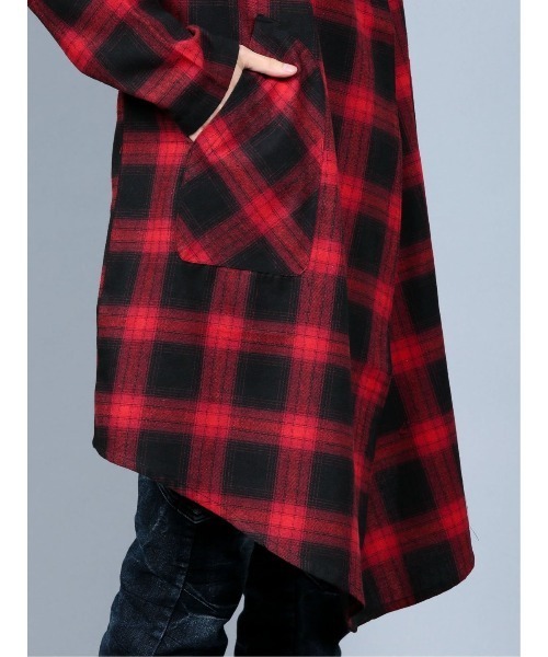 semantic design(セマンティックデザイン)の「セマンティックデザイン/semantic design チェック柄 フードコーディガン(カーディガン/ボレロ・メンズ・レッド/ブラック・LARGE/MEDIUM)」の11枚目の写真
