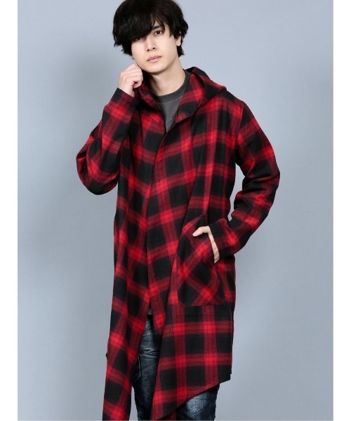 semantic design(セマンティックデザイン)の「セマンティックデザイン/semantic design チェック柄 フードコーディガン(カーディガン/ボレロ・メンズ・レッド/ブラック・LARGE/MEDIUM)」の14枚目の写真