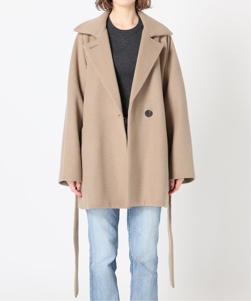 IENA(イエナ)の「ウールベルテッドショートコート◆(その他アウター・レディース・ネイビー/ベージュ/ブラック・38/34/36)」の18枚目の写真