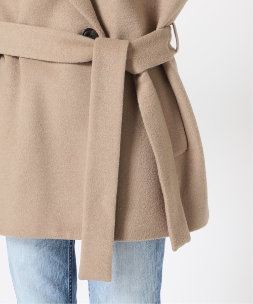 IENA(イエナ)の「ウールベルテッドショートコート◆(その他アウター・レディース・ネイビー/ベージュ/ブラック・38/34/36)」の14枚目の写真