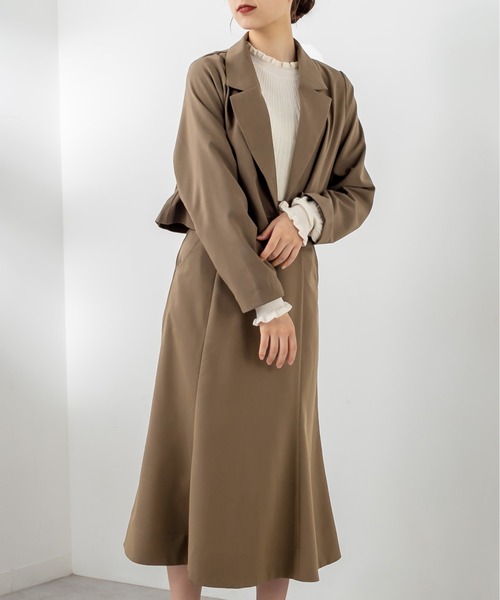 OLIVE des OLIVE（オリーブデオリーブ）の「ビタースイーツショートジャケット（テーラードジャケット・レディース・ブラウン/ライム/ライトブラウン/グレイッシュベージュ・FREE）」の20枚目の写真