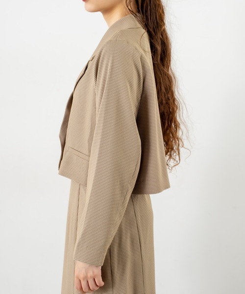 OLIVE des OLIVE（オリーブデオリーブ）の「ビタースイーツショートジャケット（テーラードジャケット・レディース・ブラウン/ライム/ライトブラウン/グレイッシュベージュ・FREE）」の18枚目の写真