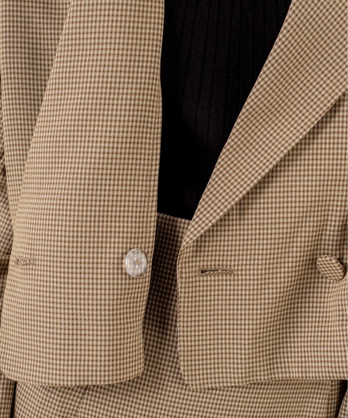 OLIVE des OLIVE（オリーブデオリーブ）の「ビタースイーツショートジャケット（テーラードジャケット・レディース・ブラウン/ライム/ライトブラウン/グレイッシュベージュ・FREE）」の14枚目の写真