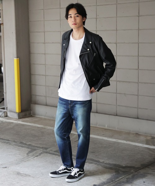 JACKROSE(ジャックローズ)の「JE LAMB LEATHER DOUBLE RIDERS JE 22.21/ラムレザー ダブルライダースジャケット(ライダースジャケット・メンズ・ブラック/ネイビー/ブルー・S/M/L/XL)」の20枚目の写真