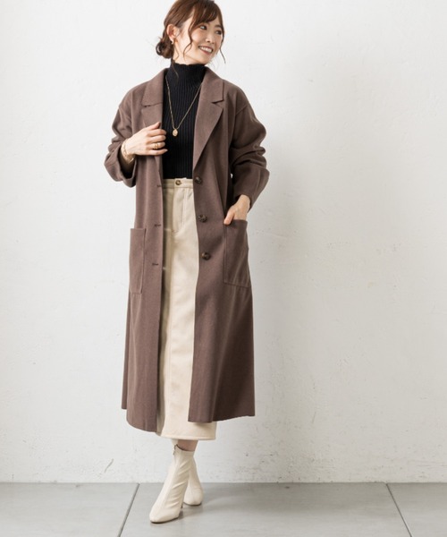 prose verse（プロズヴェール）の「バックタックシングルテーラーコート（チェスターコート・レディース・アイボリー/イエロー/ブラック/モカ・LARGE/MEDIUM）」の4枚目の写真