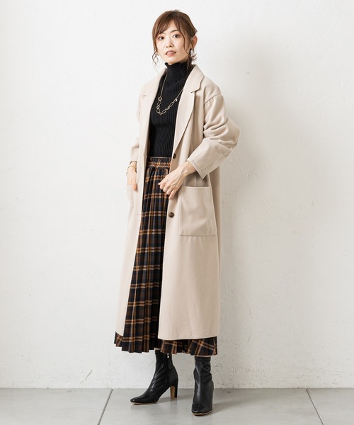 prose verse（プロズヴェール）の「バックタックシングルテーラーコート（チェスターコート・レディース・アイボリー/イエロー/ブラック/モカ・LARGE/MEDIUM）」の5枚目の写真