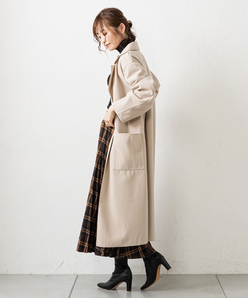 prose verse（プロズヴェール）の「バックタックシングルテーラーコート（チェスターコート・レディース・アイボリー/イエロー/ブラック/モカ・LARGE/MEDIUM）」の8枚目の写真