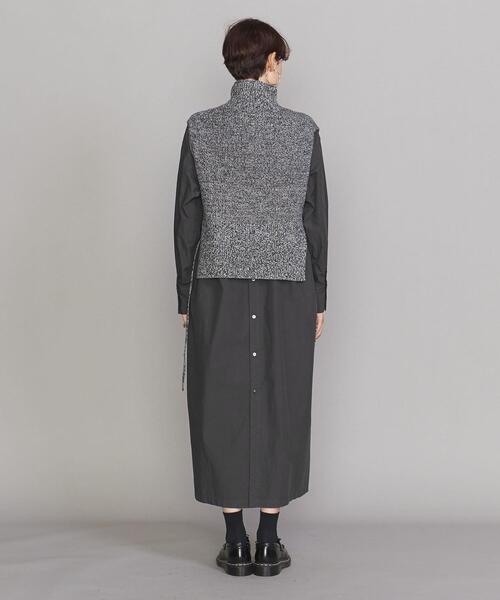 BEAUTY&YOUTH UNITED ARROWS（ビューティーアンドユースユナイテッドアローズ）の「BY レイヤード Iラインワンピース（シャツワンピース・レディース・オフホワイト/ピンク/ダークグレー・FREE）」の6枚目の写真