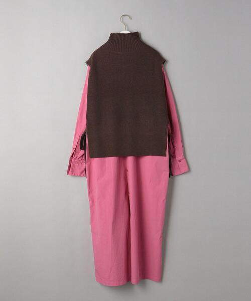 BEAUTY&YOUTH UNITED ARROWS（ビューティーアンドユースユナイテッドアローズ）の「BY レイヤード Iラインワンピース（シャツワンピース・レディース・オフホワイト/ピンク/ダークグレー・FREE）」の19枚目の写真