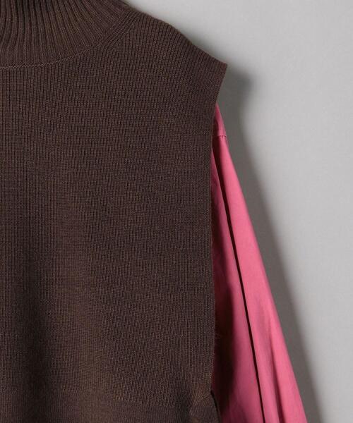 BEAUTY&YOUTH UNITED ARROWS（ビューティーアンドユースユナイテッドアローズ）の「BY レイヤード Iラインワンピース（シャツワンピース・レディース・オフホワイト/ピンク/ダークグレー・FREE）」の21枚目の写真