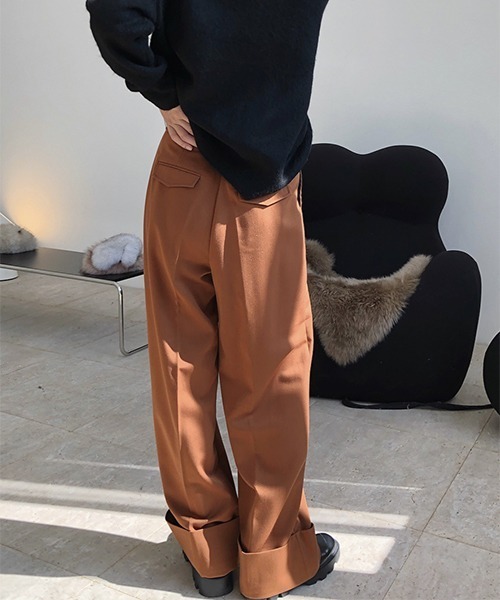 chuclla（チュクラ）の「【chuclla】【2021/AW】Rolle up wide pants chw21a067（その他パンツ・レディース・レンガ/グレー・S/M/L）」の6枚目の写真