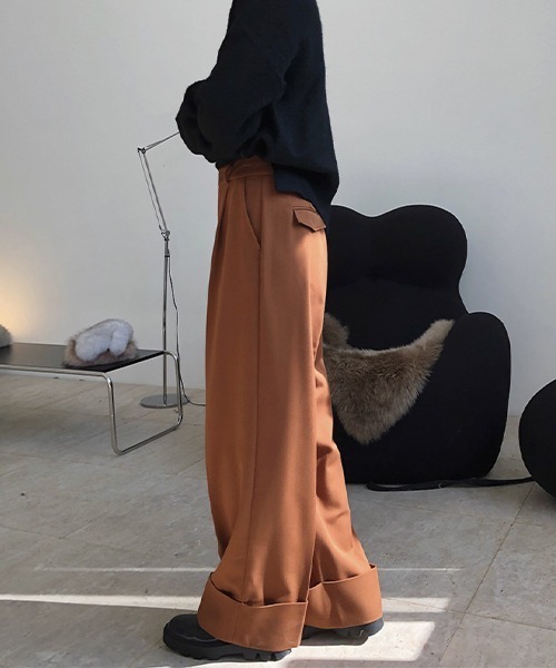 chuclla（チュクラ）の「【chuclla】【2021/AW】Rolle up wide pants chw21a067（その他パンツ・レディース・レンガ/グレー・S/M/L）」の10枚目の写真