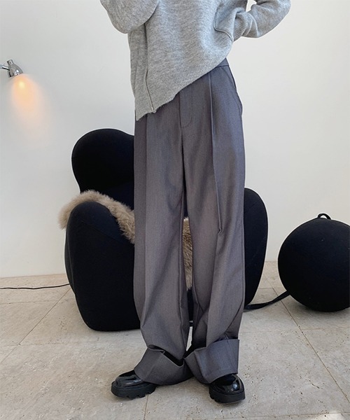 chuclla（チュクラ）の「【chuclla】【2021/AW】Rolle up wide pants chw21a067（その他パンツ・レディース・レンガ/グレー・S/M/L）」の13枚目の写真