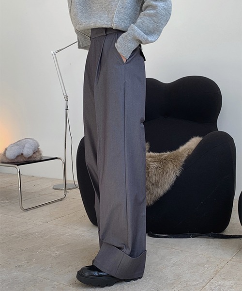 【関税込み】ALAINPAUL ラウンジパンツ chuclla】【2021/AW】Rolle up wide pants chw21a067