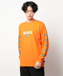【BEN DAVIS/ ベンデイビス】袖プリント ロゴ ロンT / 長袖Tシャツ