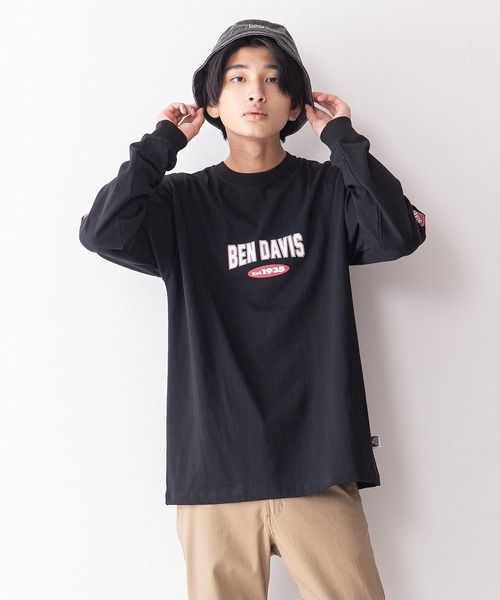 BEN DAVIS（ベンデイビス）の「【BEN DAVIS/ ベンデイビス】袖プリント ロゴ ロンT / 長袖Tシャツ（Tシャツ/カットソー・メンズ・ホワイト/ピンク/ホワイト系その他/パープル/グリーン/ブラック/オレンジ/ブラック系その他・X-LARGE/LARGE/MEDIUM）」の18枚目の写真