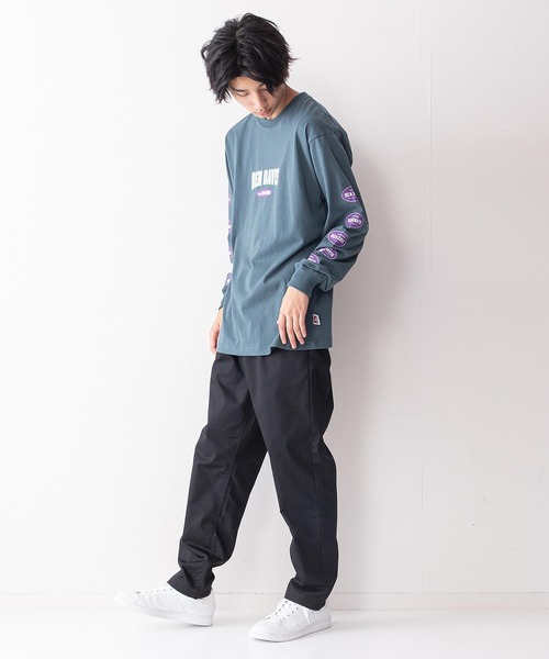 BEN DAVIS（ベンデイビス）の「【BEN DAVIS/ ベンデイビス】袖プリント ロゴ ロンT / 長袖Tシャツ（Tシャツ/カットソー・メンズ・ホワイト/ピンク/ホワイト系その他/パープル/グリーン/ブラック/オレンジ/ブラック系その他・X-LARGE/LARGE/MEDIUM）」の21枚目の写真
