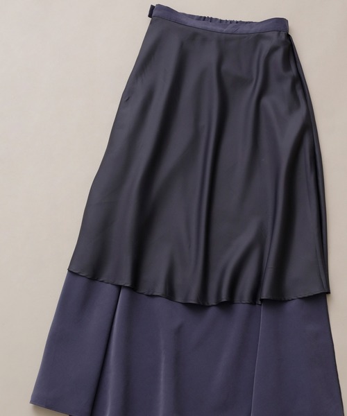 NANO universe(ナノユニバース)の「【WEB限定】バイアスナロースカート(スカート・レディース・キャメル/ネイビー/ライトベージュ・マルチサイズ)」の9枚目の写真