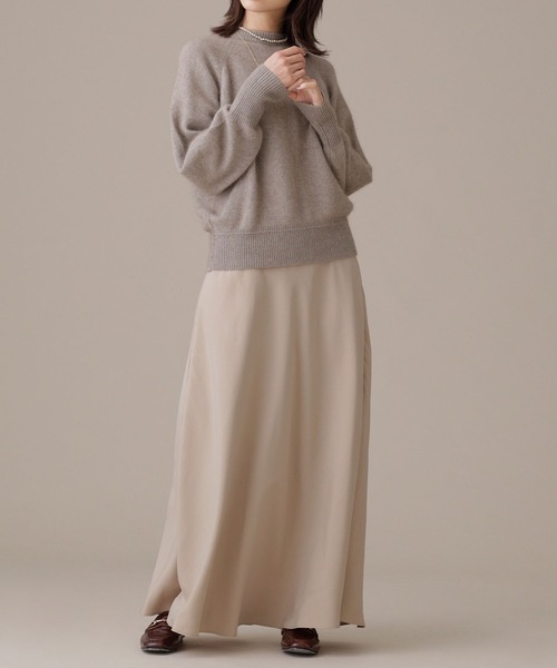 NANO universe(ナノユニバース)の「【WEB限定】バイアスナロースカート(スカート・レディース・キャメル/ネイビー/ライトベージュ・マルチサイズ)」の15枚目の写真