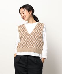 ehka sopo | 前後着ジャカードビスチェ(ベスト)