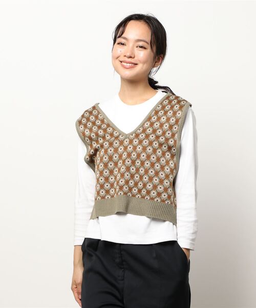 ehka sopo（エヘカソポ）の「前後着ジャカードビスチェ（ベスト）」 - WEAR