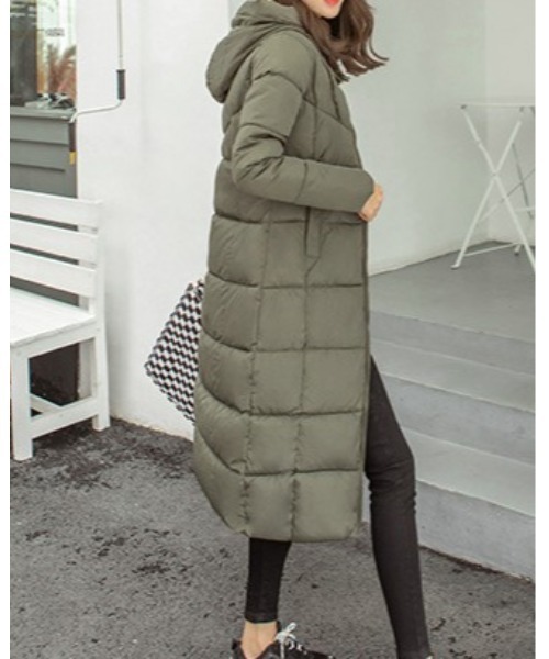 Ritzy（リッツィー）の「防寒 中綿 ロング ダウンコート（ダウンジャケット/コート・レディース・ブラック/ベージュ/ブラウン/グレー/カーキ/キャメル・M/L）」の21枚目の写真