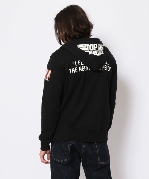 AVIREX（アヴィレックス）の「TOP GUN MAVERICK/スウェットパーカー/HOODIE（パーカー・メンズ・ブラック/オレンジ/オリーブ・MEDIUM/LARGE/XX-LARGE/X-LARGE/FREE）」の8枚目の写真