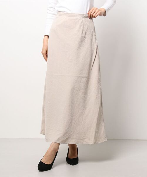 Lugnoncure（ルノンキュール）の「ハーフスエードナロースカート（スカート・レディース・ベージュ/ブルー/チャコール・SMALL/MEDIUM/LARGE）」の7枚目の写真