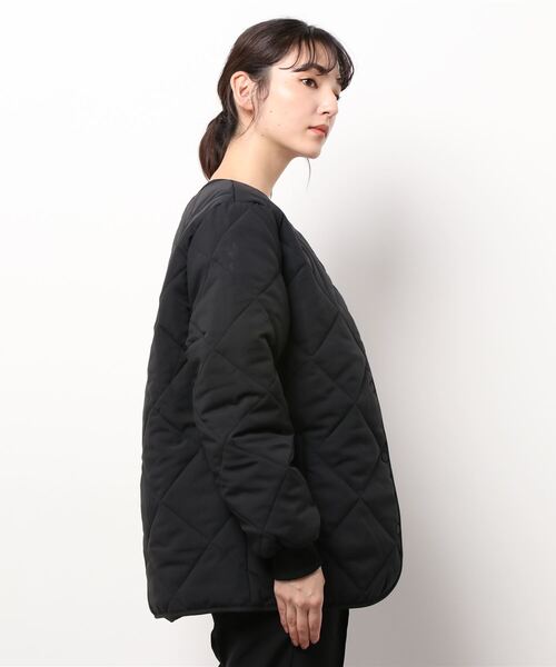 Ritzy(リッツィー)の「大人シルエット ノーカラーキルトジャケット(その他アウター・レディース・ブラック/ベージュ/オフホワイト/ライトベージュ・FREE)」の6枚目の写真