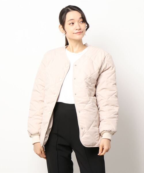 Ritzy(リッツィー)の「大人シルエット ノーカラーキルトジャケット(その他アウター・レディース・ブラック/ベージュ/オフホワイト/ライトベージュ・FREE)」の19枚目の写真