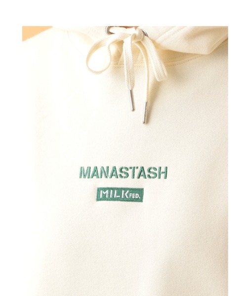 MILKFED.（ミルクフェド）の「MILKFED. × MANASTASH /ミルクフェド×マナスタッシュ　HOODIE フーディー　スウェットパーカー（パーカー・レディース・ブラック/ベージュ/ナチュラル・MEDIUM/LARGE）」の14枚目の写真