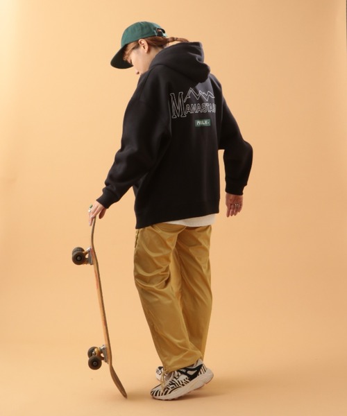 MILKFED.（ミルクフェド）の「MILKFED. × MANASTASH /ミルクフェド×マナスタッシュ　HOODIE フーディー　スウェットパーカー（パーカー・レディース・ブラック/ベージュ/ナチュラル・MEDIUM/LARGE）」の18枚目の写真