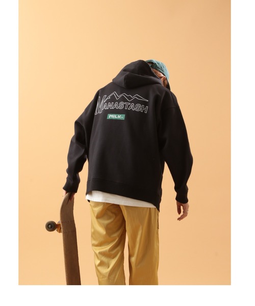 MILKFED.（ミルクフェド）の「MILKFED. × MANASTASH /ミルクフェド×マナスタッシュ　HOODIE フーディー　スウェットパーカー（パーカー・レディース・ブラック/ベージュ/ナチュラル・MEDIUM/LARGE）」の21枚目の写真