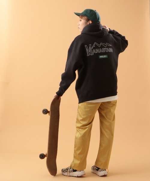 MILKFED.（ミルクフェド）の「MILKFED. × MANASTASH /ミルクフェド×マナスタッシュ　HOODIE フーディー　スウェットパーカー（パーカー・レディース・ブラック/ベージュ/ナチュラル・MEDIUM/LARGE）」の22枚目の写真