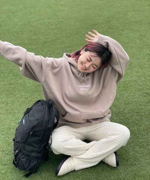 MILKFED.（ミルクフェド）の「MILKFED. × MANASTASH /ミルクフェド×マナスタッシュ　HOODIE フーディー　スウェットパーカー（パーカー・レディース・ブラック/ベージュ/ナチュラル・MEDIUM/LARGE）」の5枚目の写真