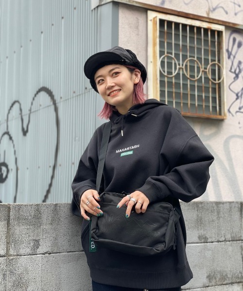 MILKFED.（ミルクフェド）の「MILKFED. × MANASTASH /ミルクフェド×マナスタッシュ　HOODIE フーディー　スウェットパーカー（パーカー・レディース・ブラック/ベージュ/ナチュラル・MEDIUM/LARGE）」の8枚目の写真