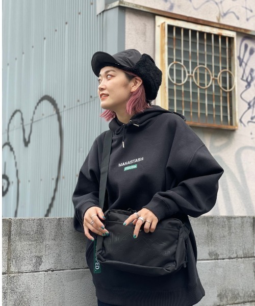 MILKFED.（ミルクフェド）の「MILKFED. × MANASTASH /ミルクフェド×マナスタッシュ　HOODIE フーディー　スウェットパーカー（パーカー・レディース・ブラック/ベージュ/ナチュラル・MEDIUM/LARGE）」の9枚目の写真