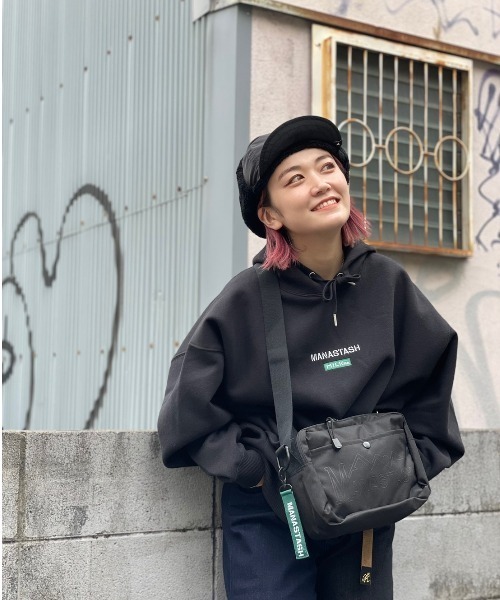 MILKFED.（ミルクフェド）の「MILKFED. × MANASTASH /ミルクフェド×マナスタッシュ　HOODIE フーディー　スウェットパーカー（パーカー・レディース・ブラック/ベージュ/ナチュラル・MEDIUM/LARGE）」の10枚目の写真