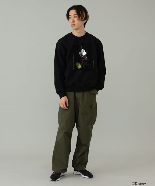 wiffle（ウィッフル）の「Wiffle / Mickey Patch Work Sweat（スウェット・メンズ・ライトグレー/ブラック・SMALL/MEDIUM/LARGE/X-LARGE）」の5枚目の写真