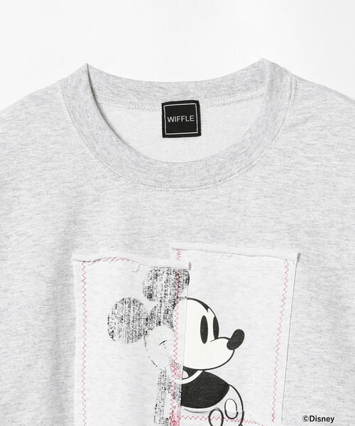 wiffle（ウィッフル）の「Wiffle / Mickey Patch Work Sweat（スウェット・メンズ・ライトグレー/ブラック・SMALL/MEDIUM/LARGE/X-LARGE）」の3枚目の写真