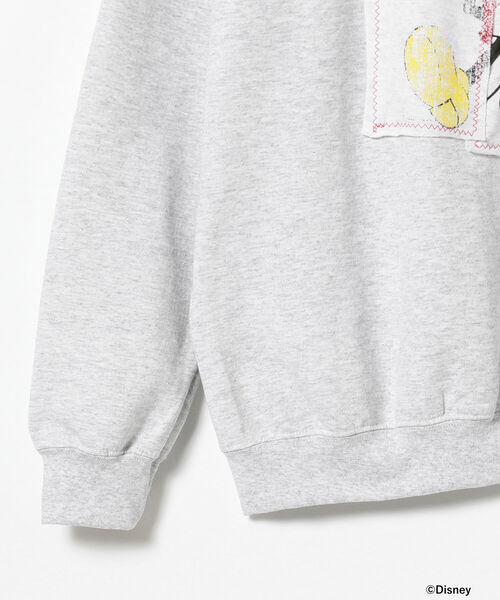 wiffle（ウィッフル）の「Wiffle / Mickey Patch Work Sweat（スウェット・メンズ・ライトグレー/ブラック・SMALL/MEDIUM/LARGE/X-LARGE）」の8枚目の写真