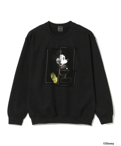 wiffle（ウィッフル）の「Wiffle / Mickey Patch Work Sweat（スウェット・メンズ・ライトグレー/ブラック・SMALL/MEDIUM/LARGE/X-LARGE）」の14枚目の写真