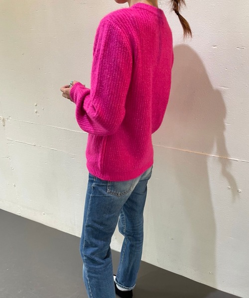 rectangle by ryon（レクタングルバイリョン）の「【rectangle by ryon】起毛モヘアタッチカラーニット（ニット/セーター・レディース・ピンク/グリーン/ブルー・FREE）」の15枚目の写真