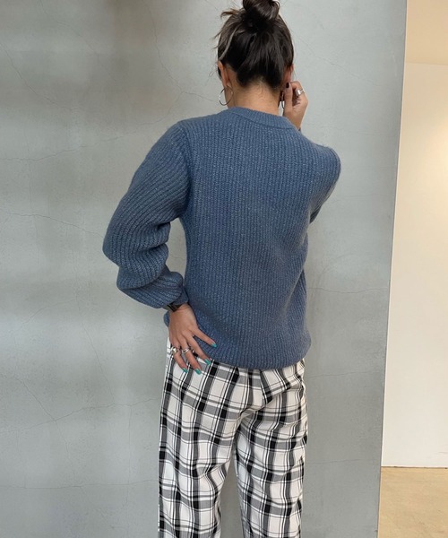 rectangle by ryon（レクタングルバイリョン）の「【rectangle by ryon】起毛モヘアタッチカラーニット（ニット/セーター・レディース・ピンク/グリーン/ブルー・FREE）」の16枚目の写真