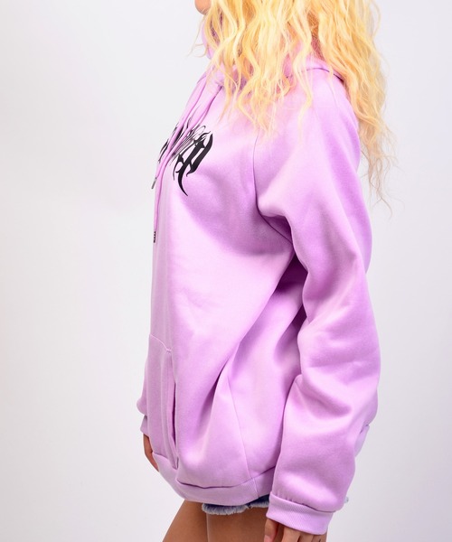 babyShoop(ベイビーシュープ)の「英字ロゴ裏起毛プルオーバー【BP】(パーカー・レディース・パープル/ホワイト/ピンク/グリーン/ブラック・FREE)」の7枚目の写真