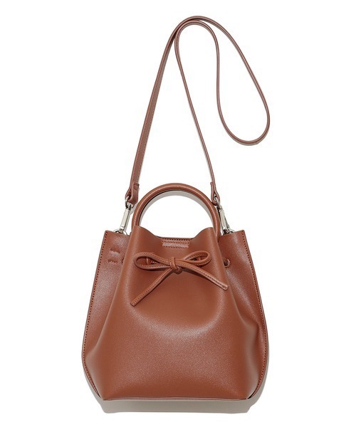 FRAY I.D(フレイアイディー)の「リボンバッグ(ショルダーバッグ・レディース・ホワイト/グレー/キャメル・FREE)」の1枚目の写真