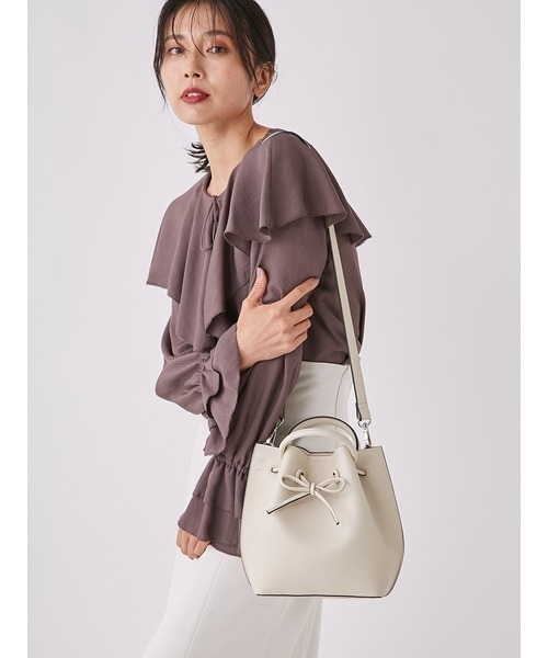 FRAY I.D(フレイアイディー)の「リボンバッグ(ショルダーバッグ・レディース・ホワイト/グレー/キャメル・FREE)」の11枚目の写真