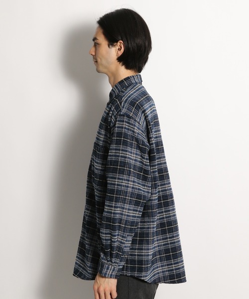 セール】モールツイードチェックシャツ（シャツ/ブラウス）｜niko and