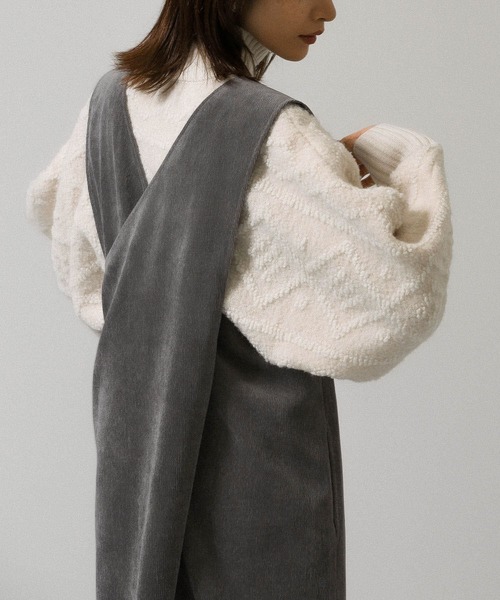 KBF(ケイビーエフ)の「ループヤーンアラン柄ハイネックニット(ニット/セーター・レディース・ホワイト系その他/ブラック系その他/ベージュ系その他・ONE)」の16枚目の写真